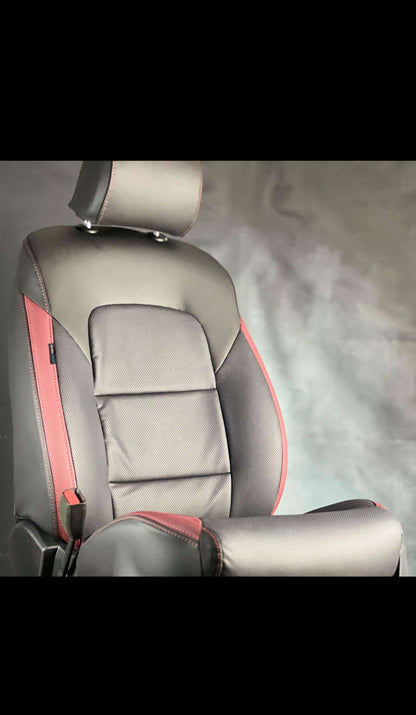 Suzuki Alto Breathable Black Red Seat Covers - Model 2019-2021