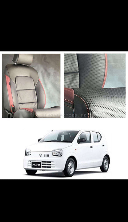 Suzuki Alto Breathable Black Red Seat Covers - Model 2019-2021