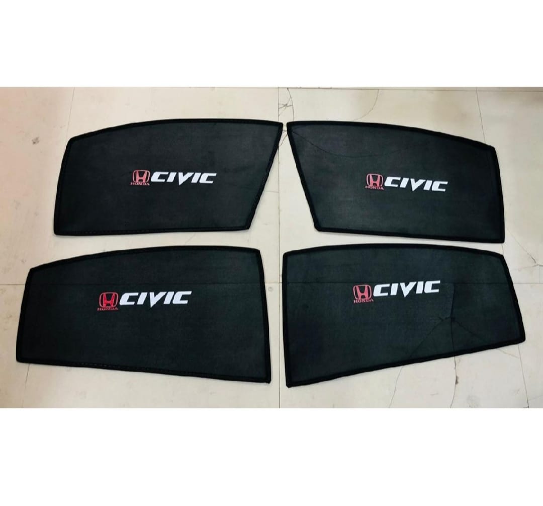 Honda civic All models logo printed sun shades foldable and flexible