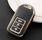 Honda Civic TPU Protection Key Cover Black With Chrome 3 Buttons - Model 2016-2021