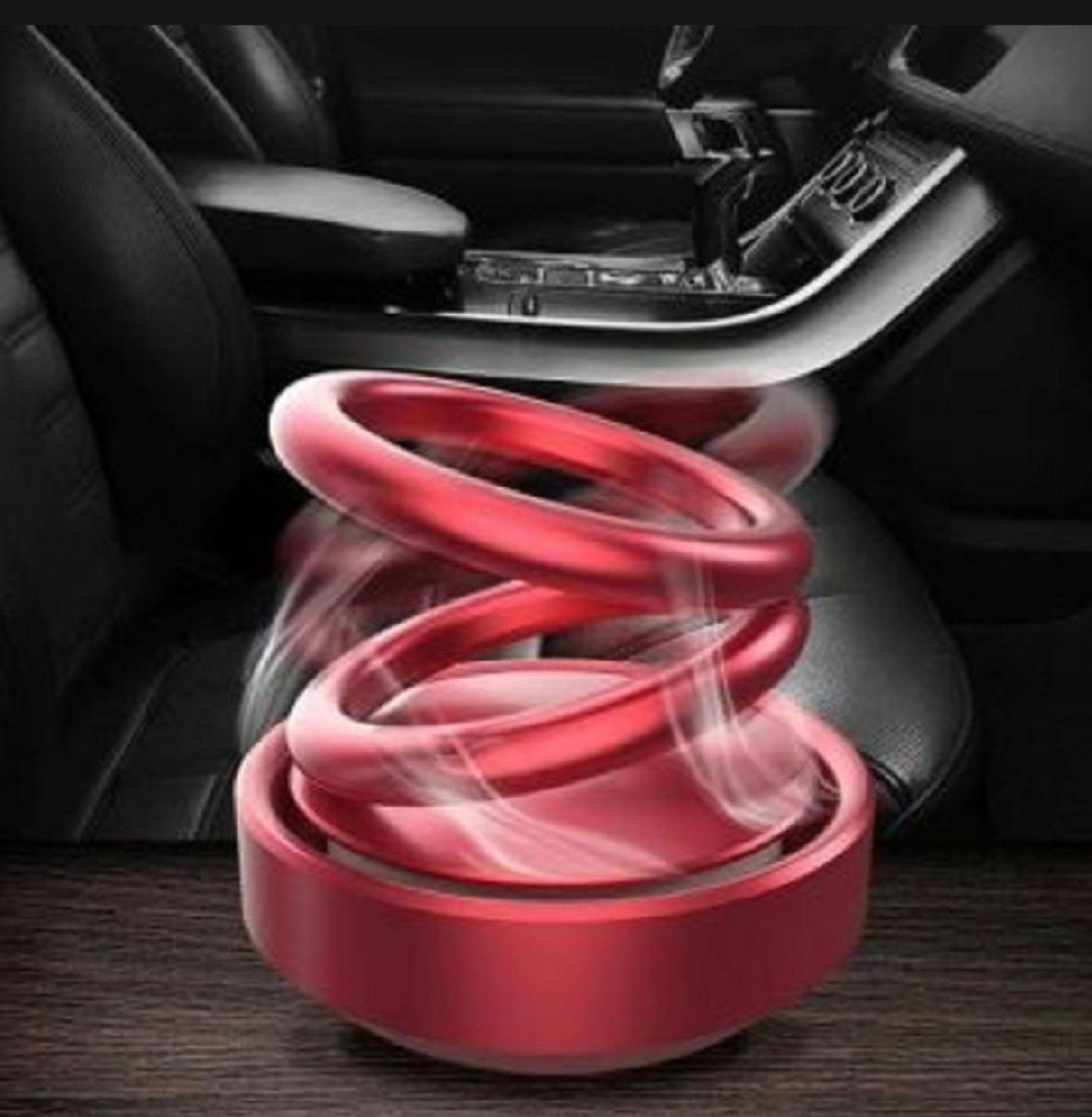 Fancy Spiral Double Ring Rotating Car Perfume