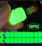 Glow In The Dark Tire Tyre Air Valve Nozzle Caps Green - 4/16 Pieces