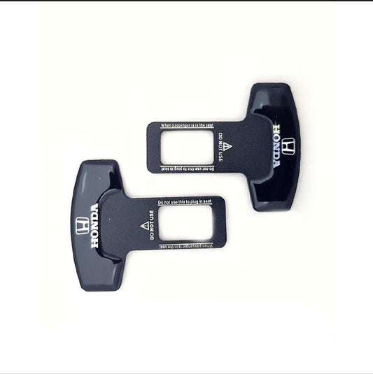 Honda Mini Metal Seat Belt Clip Black - Car Safety Belt Buckle Alarm Canceler Stopper