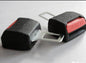 Double Buckle Seat Belt Clip Plastic Black