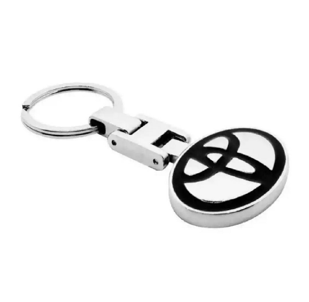 Toyota logo key chain metal black