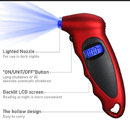 Digital Tire Tyre Valve Gauge - Mix Color