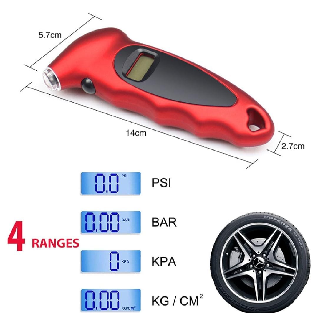 Digital Tire Tyre Valve Gauge - Mix Color