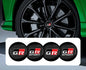 GR Sport Wheel Cap Logo Full Black - 4 Pieces - Center Hub Badge