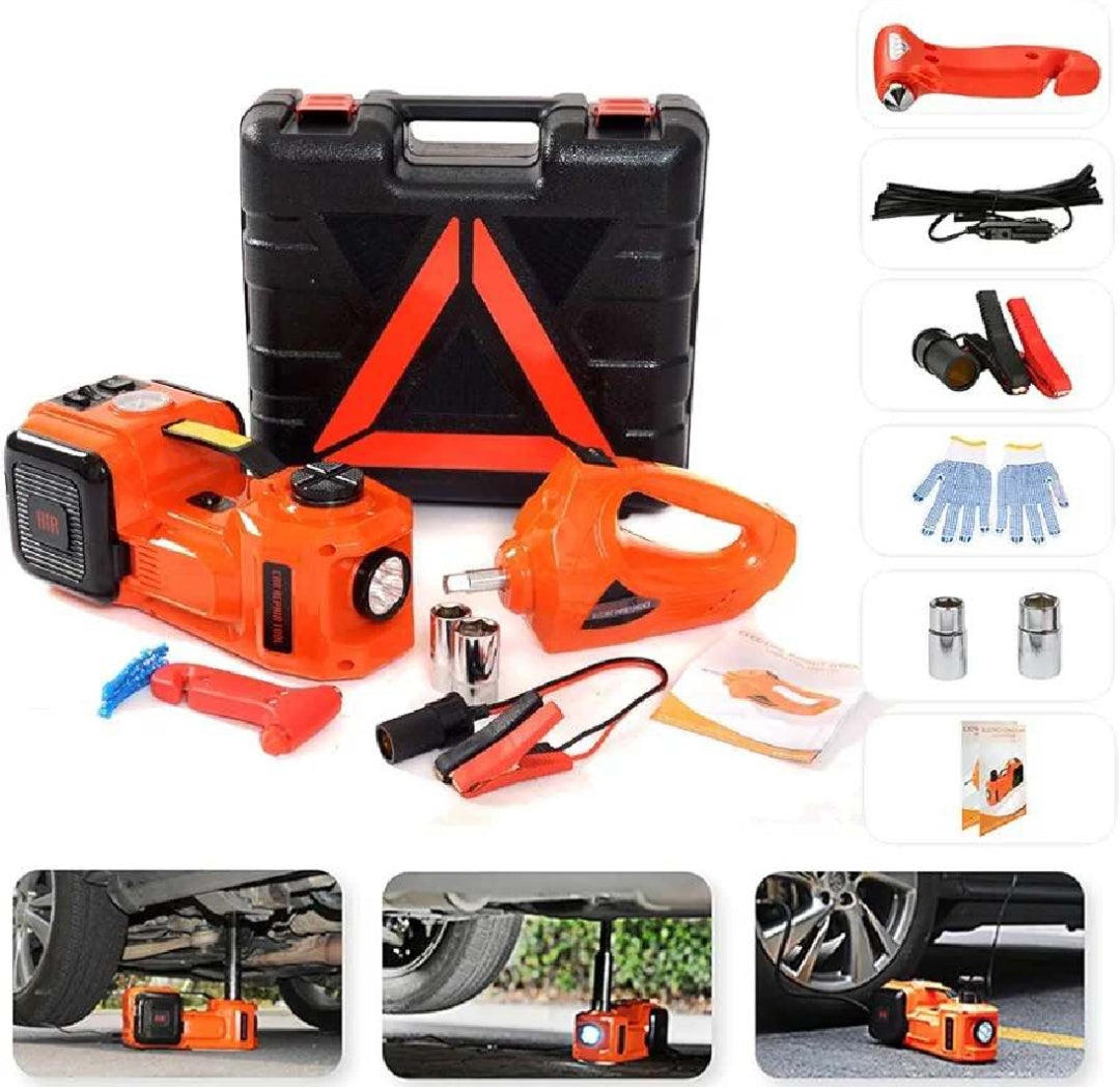 Electronic Car Jack 12v with Tool Kit- Tyre inflator pump