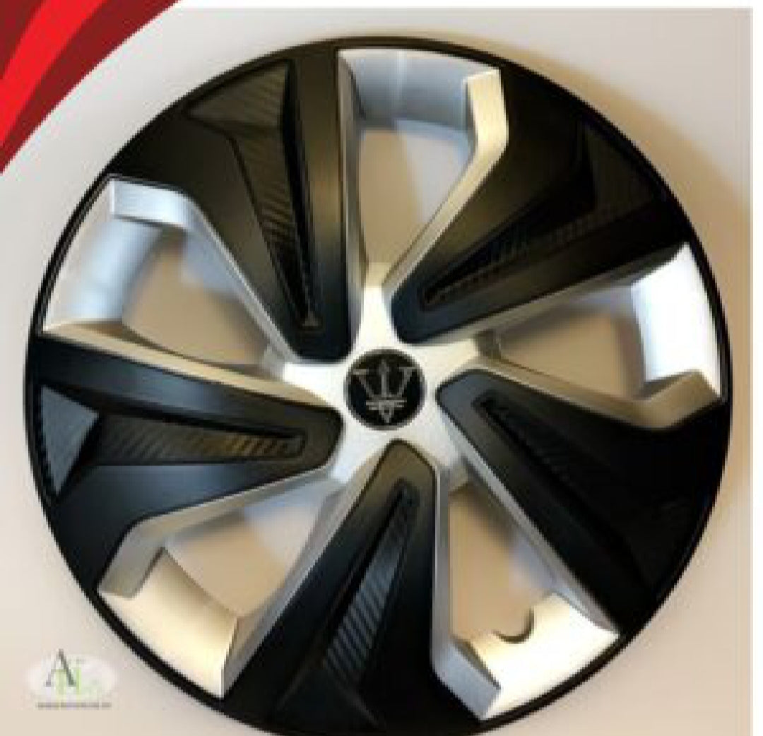 Wheel Cover Black Silver 12 inches