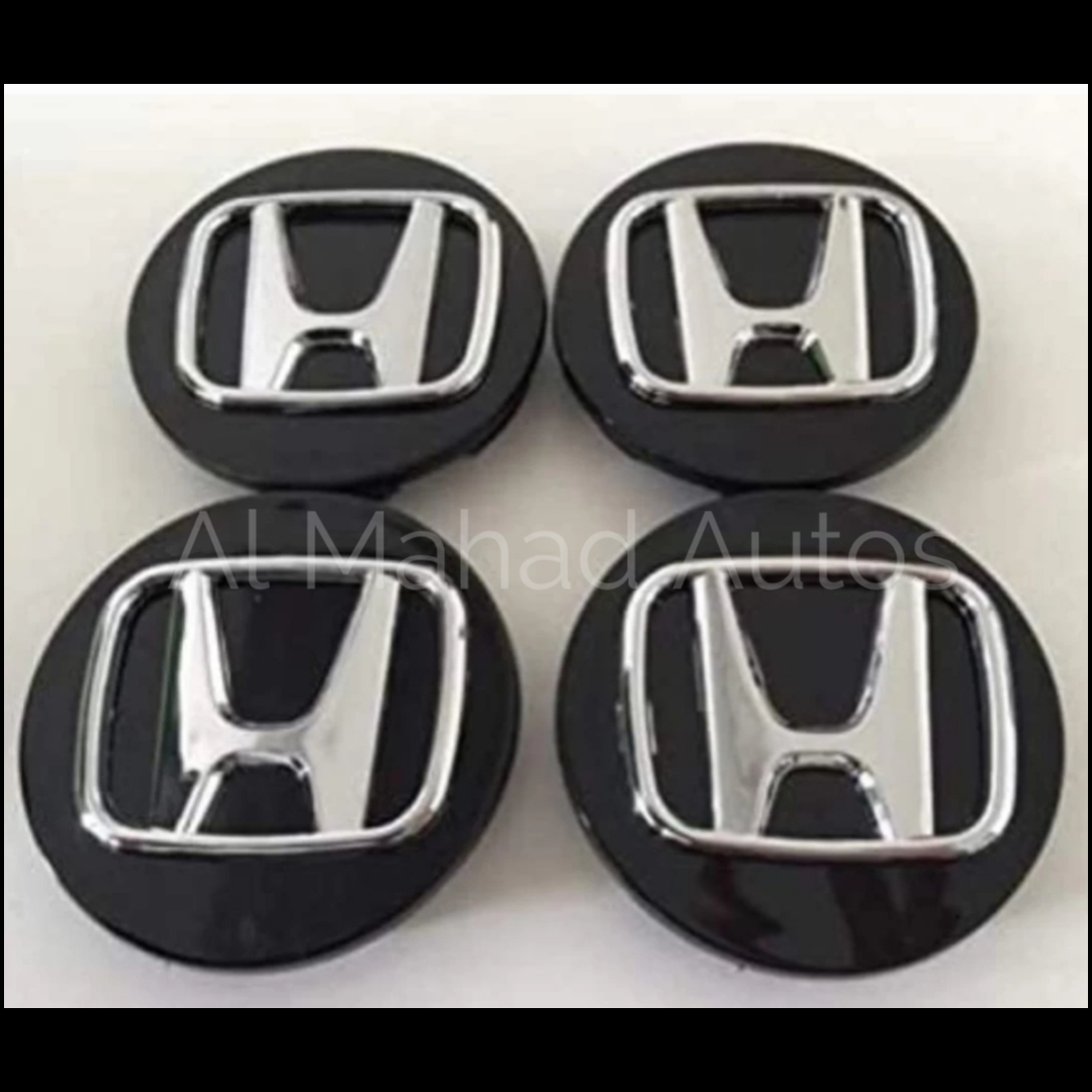 Honda logo wheel cap in black color-For Honda civic-Four pieces.