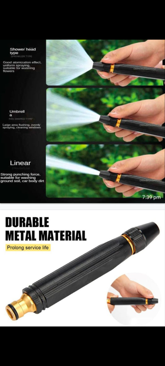 Portable water saprayer Nozel Adjustable metal hig pressure car washing .