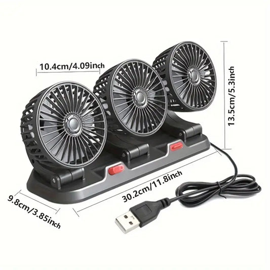 Rotatable Tripple Speed Car Electric Fan for Dashboard